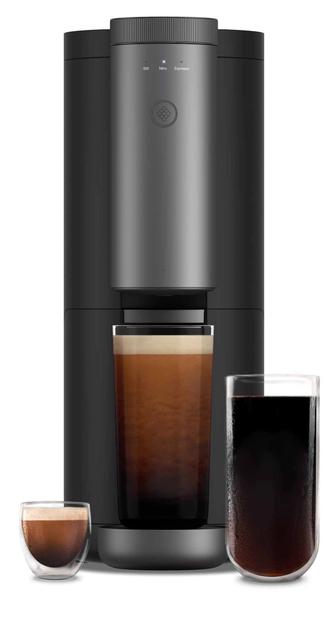 Cumulus machine with nitro cold brew, cold brew and cold espresso