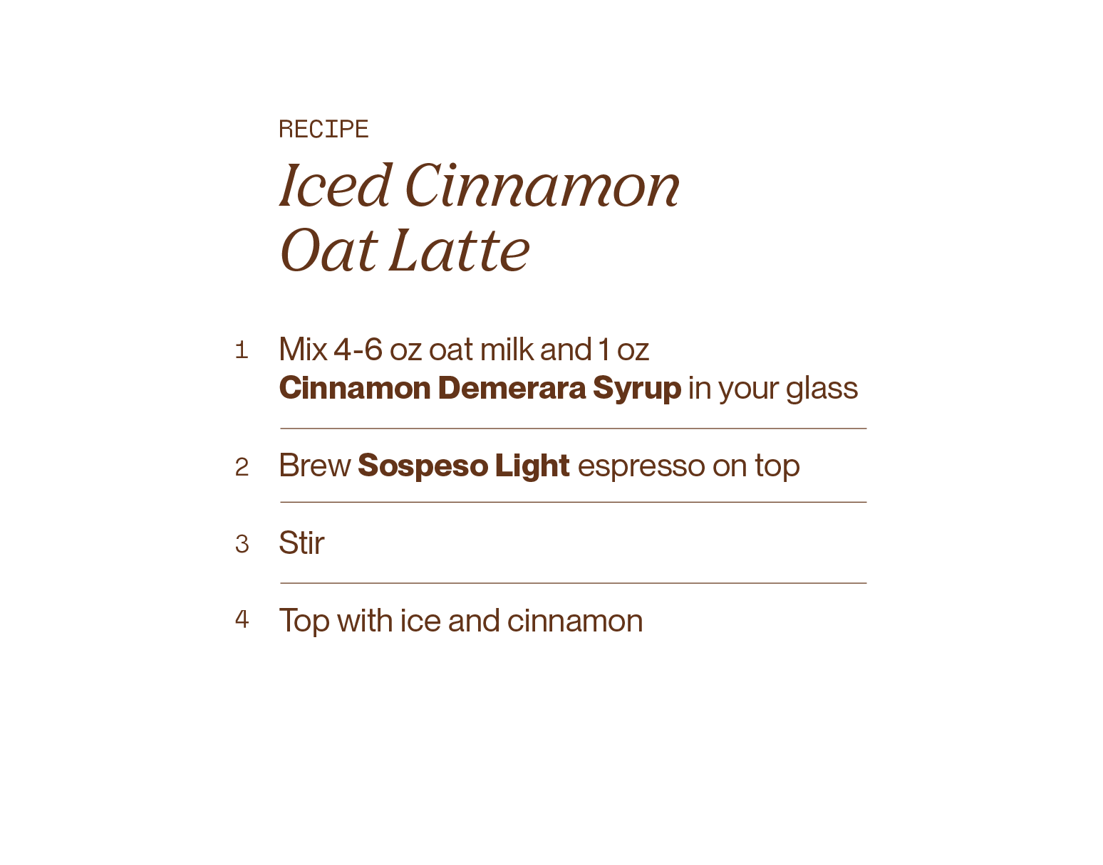 Sospeso Cinnamon Set