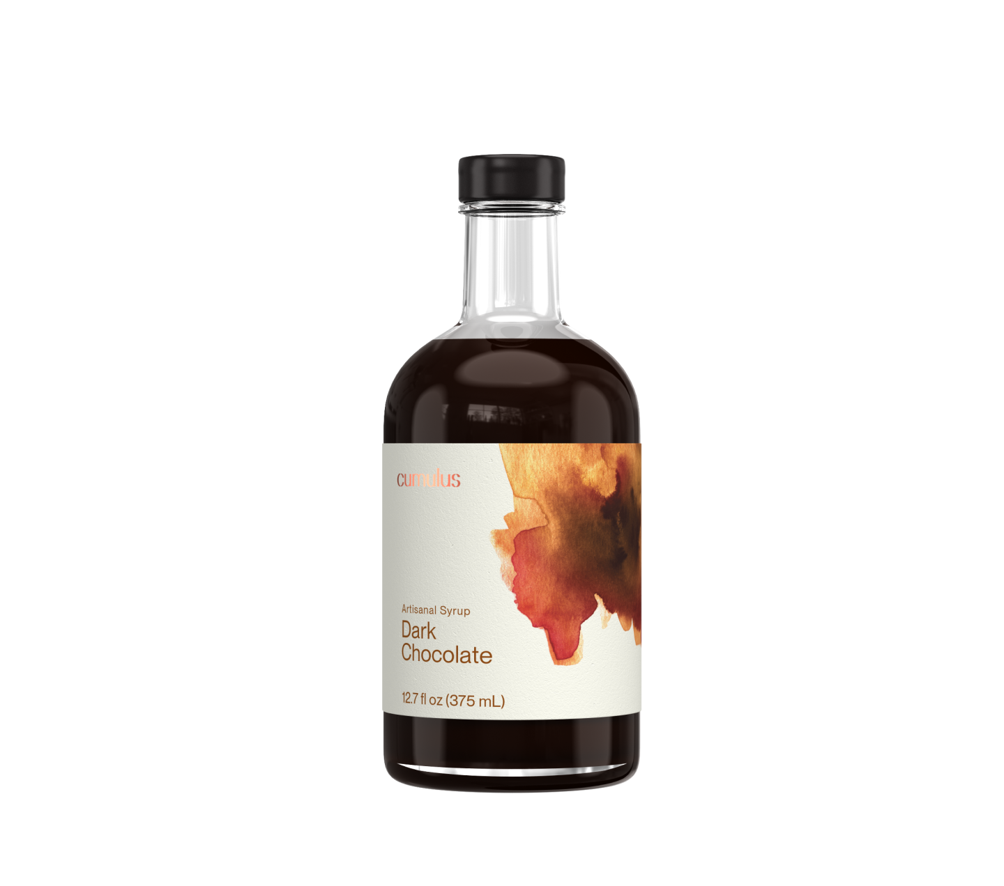 A bottle of Dark Chocolate artisanal syrup