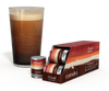 An opened pack of Ritual dark roast coffee capsules next to a cup of coffee